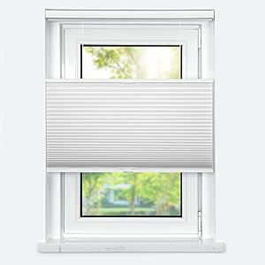 Cordless Top Down Bottom Up Cellular Shades,Blackout Honeycomb Blinds Fabric Window Shades White(100% Blackout),33"x72"