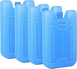 Bodaon Ice Packs for Lunch Boxes, Lunch Cooler Bag, Reusable Small Lunch Box Ice Pack for Cooler, Lunchbox Accessories, Lunch Bag Freezer Long Cold Blue Ice Packs Blocks for Coolers, Kids, Adults