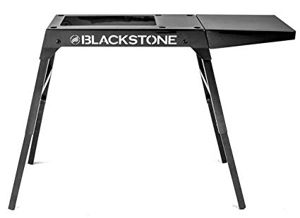 Blackstone Signature Griddle Accessories - Custom Designed for 17 inch/22 inch Tabletop Grill - Portable Griddle Table, Legs and Shelf - Adjustable Legs - Camping Table - Black