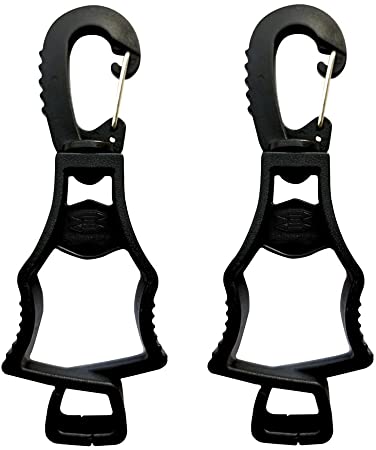 Seibertron Patented Glove Clips, Work Gloves Grabber Holder Clip to Pants, 2 Pieces Black