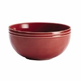 Rachael Ray Cucina Dinnerware Stoneware Cereal Bowl 5-12-Inch Cranberry Red