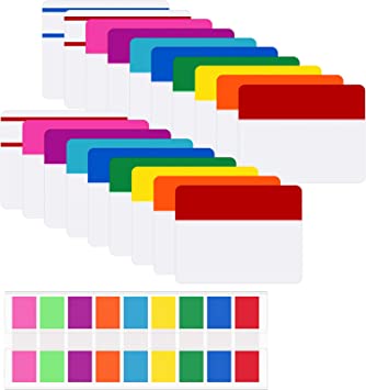 580 Pieces Tabs 2 Inch Sticky Index Tabs, Writable and Repositionable File Tabs Flags for Pages or Book Markers, Colorful Reading Notes, Classify Files, 21 Sets 10 Colors