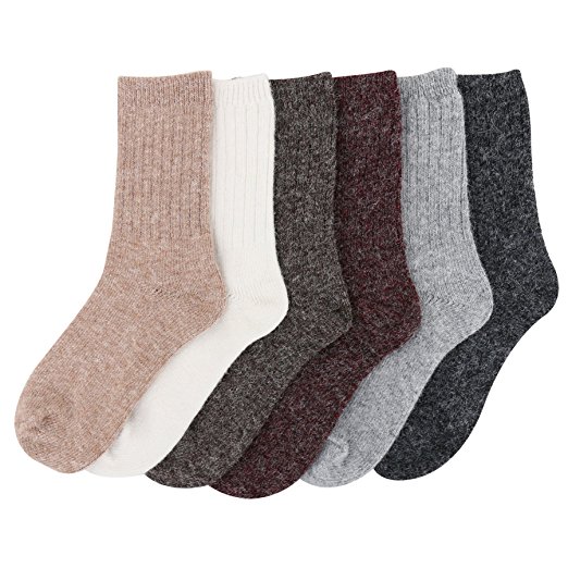 Sockspree Women's Wool Crew Socks for Winter, Best Thermal Socks