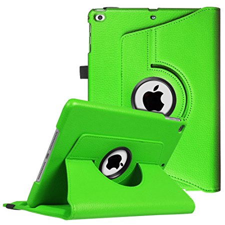 Fintie iPad 9.7 inch 2017 / iPad Air Case - 360 Degree Rotating Stand Cover with Auto Sleep Wake for Apple iPad 9.7 inch 2017 Tablet / iPad Air 2013 Model, Green