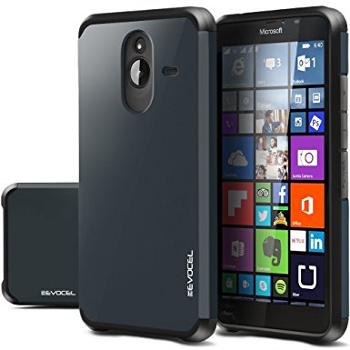 Nokia Lumia 640 XL Case, Evocel® Dual Layer Armor Protector Case For Nokia Lumia 640 XL- Retail Packaging, Shadow Blue