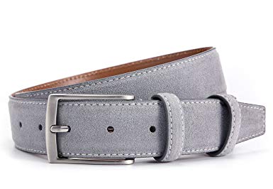 Ground Mind Extra Thickness Suede Leather Belt for Men Casual Jeans & Dress Belts 34mm Wide