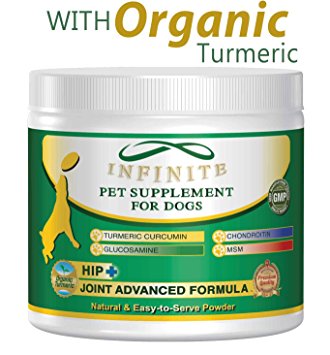 All-Natural Hip & Joint Supplement for Dogs - With Glucosamine, Chondroitin, MSM, and Organic Turmeric - Supports Healthy Joints in Large & Small Canines - 90 Chewable Treats