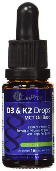 CanPrev D3 and K2 Drops mct Oil Base, 0.5 Ounce
