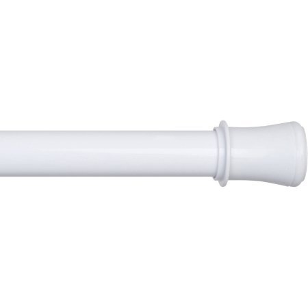 Easy-Hang 40" Tension Shower Rod White Easy to Install, There is no Drilling or Tools Required
