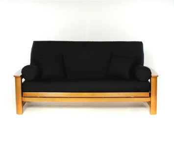Lifestyle Covers Black Full Size Futon Cover