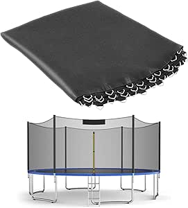 Giantex Replacement Trampoline Mat, High-Elastic PP Weather-Resistant Mat Fits 8 10 12 14 16ft Round Frame, Spring Not Included