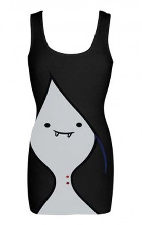 Adventure Time Vamp Queen Face Costume Mighty Fine Cartoon Jrs Tunic Tank Top