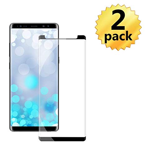 [2 Pack] Samsung Galaxy Note 9 Tempered Glass Screen Protector, Xacxin [HD Clear][Anti-Bubble][9H Hardness][Anti-Scratch][Anti-Fingerprint] Screen Protector Note 9 Black