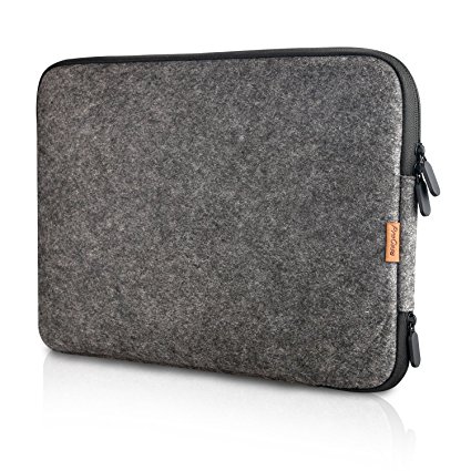 ProCase 12 Inch Felt Laptop Sleeve Case Bag for Surface Pro 4 3, Apple Macbook and Most 11" 12" Chromebook Ultrabook Notebook -Black