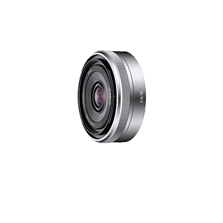 Sony E 16 mm F2.8 (SEL16F28) Wide Angle Lens (Silver)|Ultra-Slim & Lightweight | Ideal for Shooting Stills & Movies