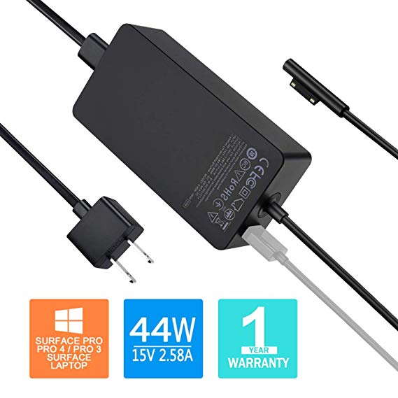 Microsoft Surface Pro Charger & Laptop Charger,BLUEWIND 15V 2.58A 44W Portable Charger for Microsoft Surface Laptop & Surface Pro (2017) & Surface Book and Microsoft Surface Pro 3/Pro 4