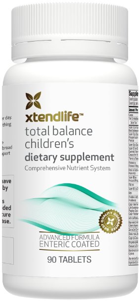 Xtend-Life Total Balance Childrens Complete Nutrient System and Multivitamin Formula 90 Enteric Coated Tablets