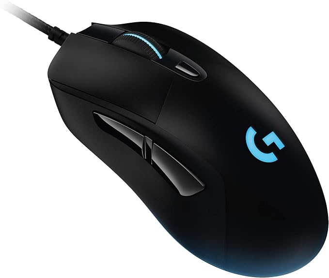 Logitech G403 HERO Wired Gaming Mouse, HERO 25K Sensor, 25,600 DPI, RGB Backlit Keys, Adjustable Weights, 6 Programmable Buttons, On-Board Memory, PC/Mac - Black