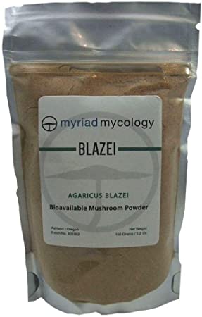 Myriad Mycology Blazei Mushroom Powder 5.2oz or 150g, Made in USA / Ji Song Rong