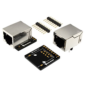 2 Pcs RJ45 8-pin Connector (8P8C) and Breakout Board Kit for Ethernet DMX-512 RS-485 RS-422 RS-232 (Unassambled)