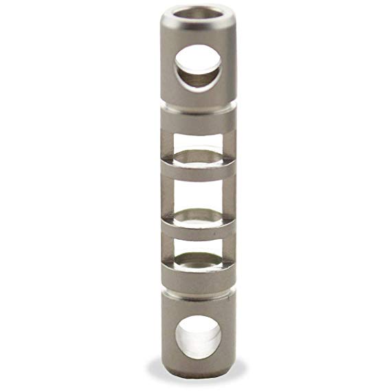 TEC-S311T Tandem Isotope Fob, a stainless steel housing for tritium vials - by TEC Accessories