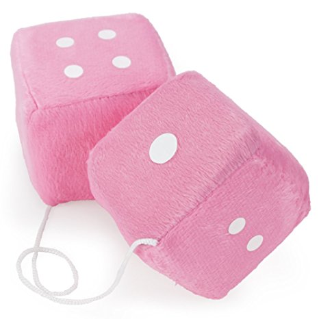 Pair of 3" Hanging Fuzzy Dice by Pudgy Pedro’s Party Supplies