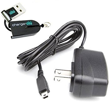 ChargerCity OEM Wall Charger AC Adapter w/Extended 6' FT Power Cable for Garmin Nuvi Drive DriveSmart DriveAssist 50 51 55 57 58 60 61 65 66 67 68 LM LMT GPS Navigator (Direct Replacement Warranty)