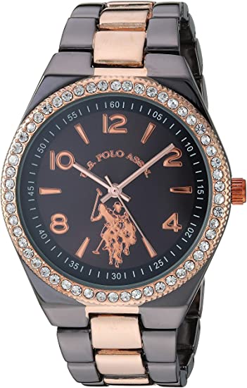 U.S. Polo Assn. Women's Analog Quartz Watch with Alloy Strap, Two Tone, 19 (Model: USC40265AZ)