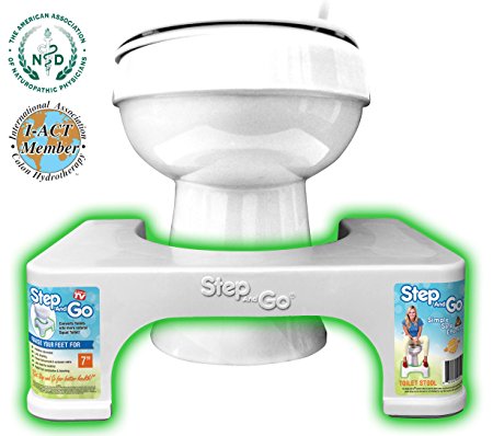 Step and Go Toilet Step; (18 cm) NEW - Proper Toilet Posture for Better and Healthier Results