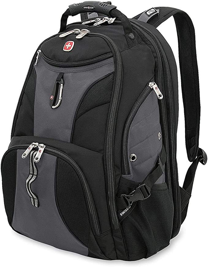 SWISSGEAR 1900 ScanSmart Laptop Backpack- Grey/Black