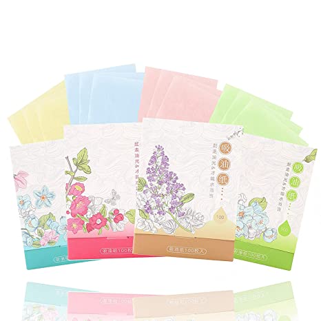 Oil Blotting Sheets, 400 Sheets Oil Absorbing Tissues, 3.5 x 2.4 Inch Premium Translucent Oil Blotting Paper Sheets,for Facial Skin Care & Make Up