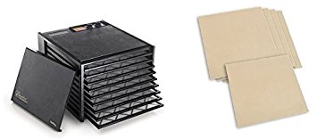 Excalibur 3926TB Food Dehydrator with Timer (Black with 5 Non Stick Sheets)