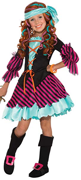 Rubies Costume Co Salty Taffy Girl's Pirate Costume, Medium