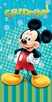 Disney Beach Towel Mickey Mouse Blue Surprise Bath Towel 100% Cotton