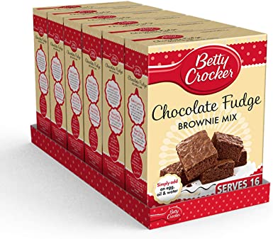 Betty Crocker Chocolate Fudge Brownie Cake Mix 415g (Pack of 6)