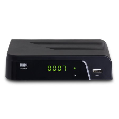 August DVB415 - HD Freeview Set Top PVR Box - DVB-T/T2 Receiver with Multi Media Player,HDMI Out and Digital Coaxial Audio Out - USB PVR Style TV Recorder