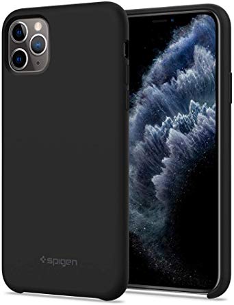 Spigen Silicone Fit Designed for Apple iPhone 11 Pro Max Case (2019) - Black