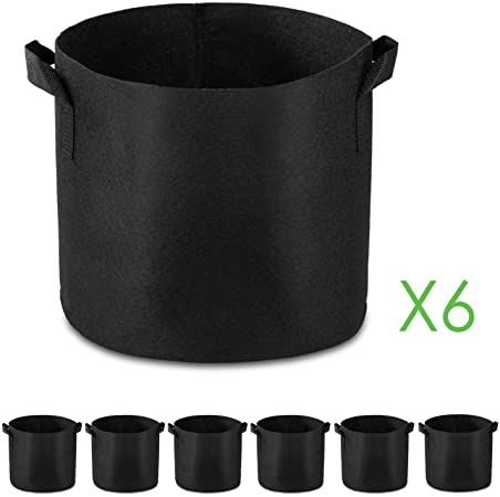 Garden4Ever 6-Pack 30 Gallons Grow Bags Heavy Duty Thickened Nonwoven Fabric Plant Pots with Handles