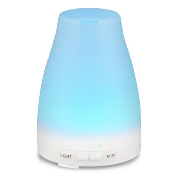 Oil Diffuser Amir Aromatherapy Essential Oil Diffuser Ultrasonic Mist Air Humidifier with Color-changing LED Lights - Waterless Auto off - Portable for Home Yoga Office Spa Bedroom Baby Room Etc
