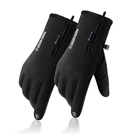 ACVCY Warm Gloves for Men Women, Thermal Windproof Gloves, Ski GLoves Men Black