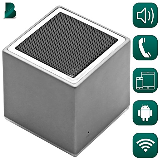 Bluetooth True Wireless Portable Speaker & Receiver | Can Be Paired | HD Crystal Clear Stereo, Noise Canceling, Balanced Bass | iPhone & Android Compatible, Powerful Built-In Battery & Mic