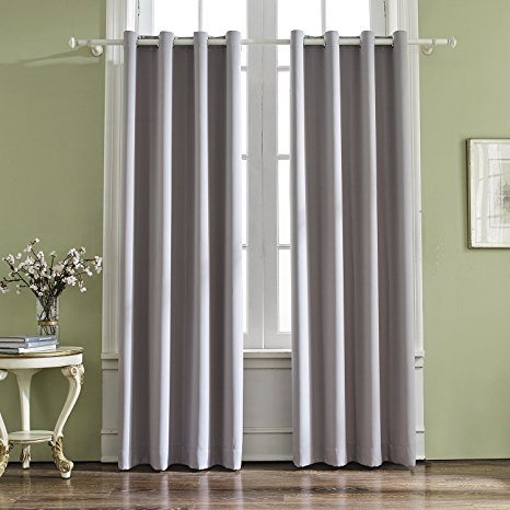 VOGOL Room Darkening Thermal Insulated Blackout Solid Window Curtains/Drapes/Panels for Bedroom,52 x 84Inch,2 Panels,Top Grommets