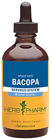 Herb Pharm Certified Organic Bacopa Extract for Brain Support - 4 Ounce
