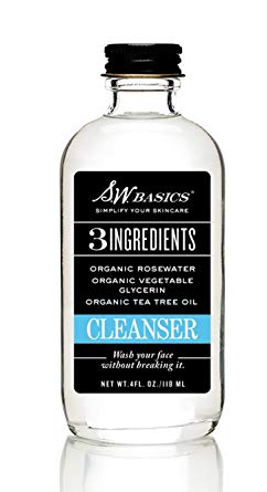 S.W. Basics Cleanser (4.0 fl. oz.) - Natural Rosewater and Tea Tree Oil Face Wash