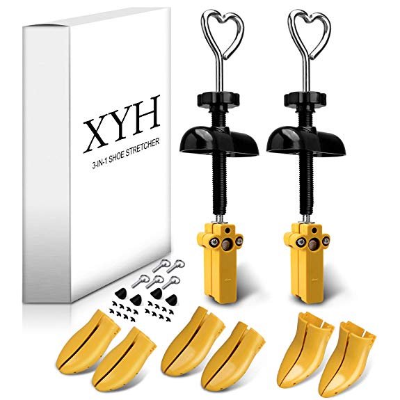 XYH 3 in 1 Shoe Stretcher,3 Pair of 4-way Shoe Stretchers Adjustment Width and Length for Men and Women.