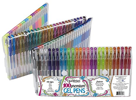 ECR4Kids GelWriter Multicolor Gel Pens in Folding Case (100 Count)