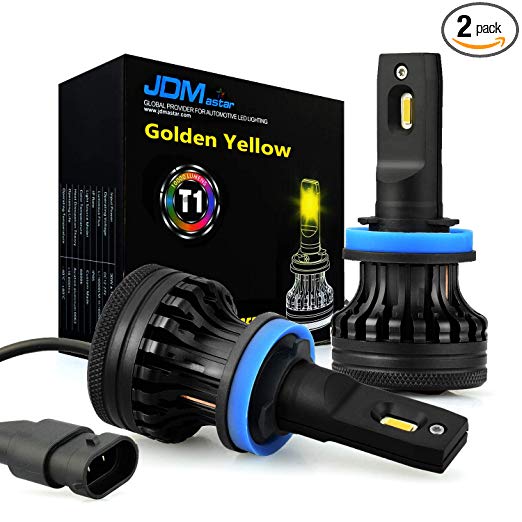 JDM ASTAR Gold Yellow T1 10000 Lumens Extremely Bright High Power H11 H9 H8 All-in-One LED Headlight Bulbs/Fog light Bulbs/DRL