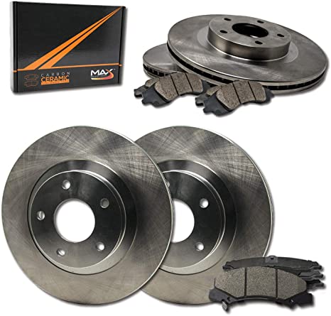 [Front   Rear] Max Brakes Premium OE Rotors with Carbon Ceramic Pads KT050643