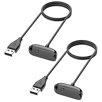 Vancle 2 Pack Charger Cable for Fitbit Inspire 2/Ace 3, Durable USB Fast Charging Cradle Dock Stand Cable for Fitbit Inspire 2 Fitness Tracker (3.3 ft)