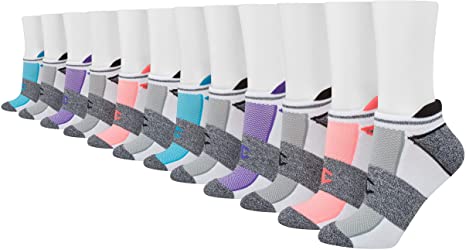 Champion Women's Double Dry 6 or 12 Pack Performance Heel Shield Socks